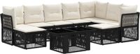 vidaXL - Tuinbank - Set - 10 - st - Zwart - poly - rattan