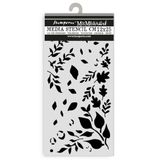 Stamperia - Dikke stencils voor plakboeken, albums, kaarten, bullet journal en meer, flexibel materiaal, gemakkelijk te reinigen, perfect voor hobby's, ambachten en geschenken (Dewdrops, Big Bladeren)