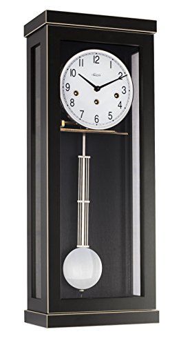 Hermle 70989-740341 Progressiestische wandklok 4/4 Westminster, zwart