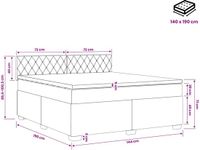 vidaXL Boxspringbed met matras Donkergroen 140 x 190 cm Fluweel