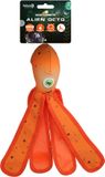 Dog Comets Alien Octo - 37 cm - Hondenspeelgoed - Drijvend - Stevig Canvas - Voorzien van Pieper - Knisperende Tentakels - L - Oranje