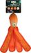 Dog Comets Alien Octo - 37 cm - Hondenspeelgoed - Drijvend - Stevig Canvas - Voorzien van Pieper - Knisperende Tentakels - L - Oranje
