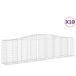 vidaXL Gabionen met boogvorm, 10 stuks, 400x50x100/120 cm, verzinkt staal