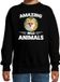 Bellatio Decorations Amazing Wild Animals Sweater Vos - Zwart - Kinderen - 98/104