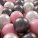 KiddyMoon Ballenbak ballen voor Kinderen Ø7 cm met 300 Stuks - Parel Poederroze Zilver