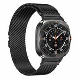 Samsung Milanese band met parachute sluiting - Zwart - Samsung Galaxy Watch 8 Classic - 46mm