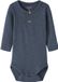 Romper à manches longues Rib Vintage Indigo Uni Homme