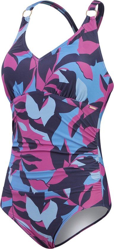 Speedo ECO Print Shaping Badpak Vrouwen - Blauw/Roze - Maat 40
