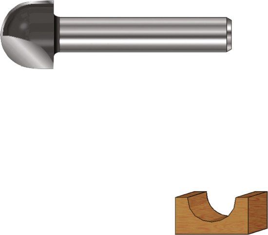 Rotec HM Holprofielfrees ø25,4 mm R=12,7 S12