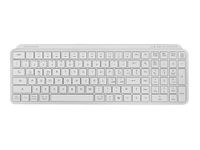 Mars Gaming MK-SILENKEYS, Italiaans, Draadloos Compact Full-Format Toetsenbord, Laag Profiel, Stille Schaar Schakelaars, Copilot AI-toets, Bluetooth 5.1 Dual + 2.4GPRO, 200u Batterij, PC/Mac, Wit