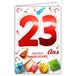 69-2125 Independent 69-2125 verjaardagskaart, 23 jaar, heren, dames, sleutelvrijheid, geluk