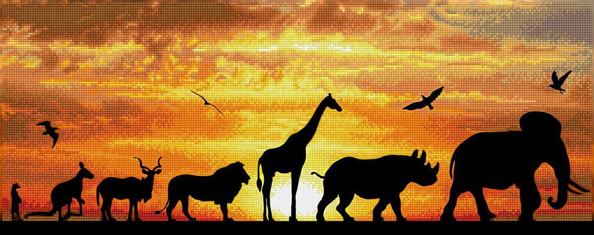Diamond Dotz African Sky Diamond Painting, 72x22 cm