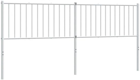vidaXL Hoofdbord 193 cm metaal wit
