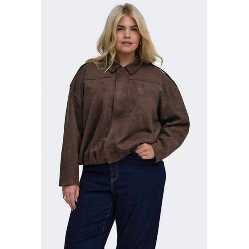 ONLY CARMAKOMA Chocolate Torte Puffer Jas Dames M-46/48