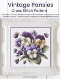 Vintage Pansies Vintage Floral Cross Stitch Pattern