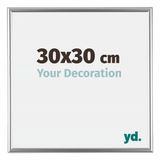 yd. Cadre photo 30x30 cm Plastique Argent Bordeaux