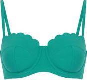 Hunkemöller Dames Badmode Voorgevormde beugel bikinitop Scallop Cup E + - Groen - maat C75