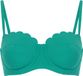 Hunkemöller Dames Badmode Voorgevormde beugel bikinitop Scallop Cup E + - Groen - maat C75