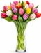 Alessandro vase à fleurs Venecia - verre transparent - H26 cm