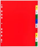 Exacompta - 20 tabbladen van polypropyleen met 10 digitale tabbladen van 1 tot 10 in kleur - Indexpagina onverslaanbaar - A4 maxi formaat - 24,5 x 29,7 cm