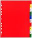 Exacompta - 20 tabbladen van polypropyleen met 10 digitale tabbladen van 1 tot 10 in kleur - Indexpagina onverslaanbaar - A4 maxi formaat - 24,5 x 29,7 cm