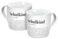 Mok schoolkind 300 ml, porseleinen mok, koffiemok, kinderbeker, school, eerste schooldag, cadeau, porselein, Gedalabels