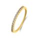 Lucardi Dames Zilveren goldplated ring met zirkonia voor dames - Ring - 925 Zilver - Goudkleurig - 19.50 / 62 mm