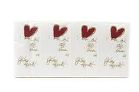 Funny servetten met motief, 2-laags, hartelijk welkom/Goede appetit 33 x 33 cm 1/8 vouw, 8-pak (8 x 250 stuks)