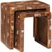 Maison Exclusive - Tables Gigognes 2 Pc Marron 46 X 40 X 46 Cm Bois Recyclé Solide