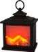 Anna's Collection Sfeerhaard/open haard - lantaarn - L12 x B9 x H15 cm - zwart - led verlichting
