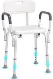 VEVOR Douchestoel 390-520mm In Hoogte Verstelbaar, Wit