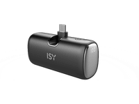 ISY Ipp-5500 Plug 5.000 Mah Usb-c Powerbank Zwart
