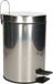 Excellent Houseware Pedaalemmer - vuilnisbak - 3 liter - zilver - RVS
