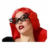 BigBuy Carnival bril zwart halloween
