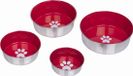 Nobby Heavy Paw Anti-Slip RVS voerbak rood 17 cm - 1,15 ltr