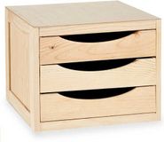 Kipit - Kantoor organiser ladeblok hout 39 x 30 x 29 cm - 3x lades
