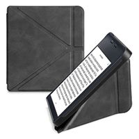 kwmobile hoes compatibel met Kobo Libra 2 - Hoesje voor ereader in antraciet