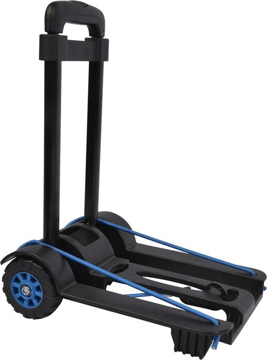 Brüder Mannesmann Steekwagen transport trolley - kunststof/metaal - max 50 kilo - opvouwbaar