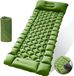 Sans marque Tapis isolant de camping, double, ultraléger, étanche, pliable, matelas de couchage avec oreiller pour camping, pique-nique, trekking et voyage, 192 x 60 x 6 cm, vert