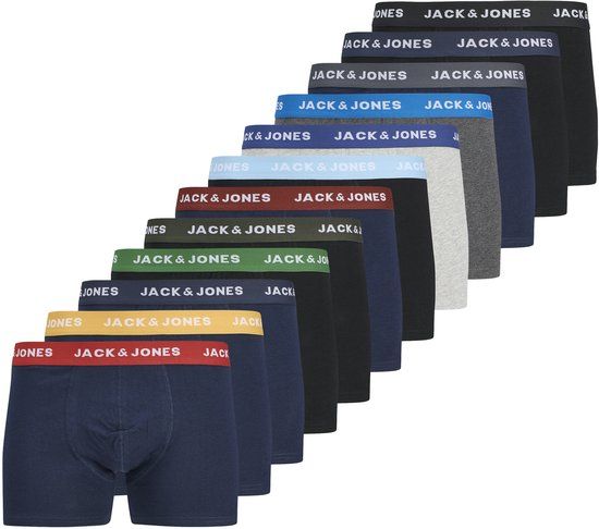 Jack & Jones Solid Trunks Heren (12-pack) - Maat L
