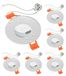ledscom.de 6x ERID cadre encastrable de plafond pour salle de bain, résistant à l'humidité, salle de bain, IP44, rond, blanc mat, incl. douille GU5.3