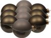 Othmar Decorations Eucalyptus 12x stuks kerstversiering kerstballen eucalyptus grijs/bruin van glas - 10 cm - mat/glans - Kerstboomversiering