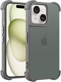 Coverzs matte Shock case geschikt voor iPhone 14 (grijs)