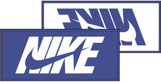Nike Sporthanddoek - Jacquard Towel - Blauw/Wit - 35x80cm