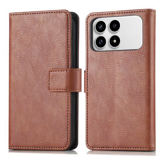 imoshion Hoesje - Geschikt voor Xiaomi Poco F8 Pro - Luxe Bookcase - Bruin
