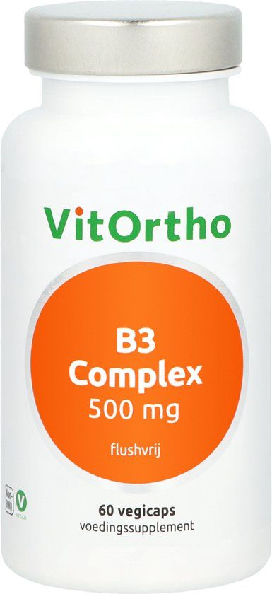 VitOrtho B3 complex 500mg flushvrij 60 Vegetarische capsules