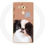 Maniacase Hoesje voor Huawei Mate 8 Japanse spaniël zwart wit hondenras