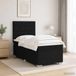 vidaXL Boxspringbed met matras, zwart, 90 x 190 cm, gestoffeerd