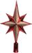 Decoris Kerstboom piek - Ster vorm - Rood - Kunststof - 25,5 cm