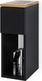 Table de chevet sans marque avec tiroir - Petite table d'appoint noire